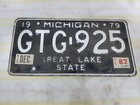 1979 Michigan License Plate GTG-925 — photo 1