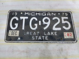 1979 Michigan License Plate GTG-925