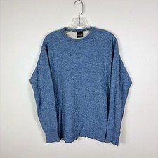 Vtg 70s 80s Duofold Shirt Blue Two Layer Fabric Thermal Undershirt Wool Blend