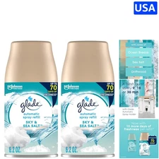 Luxury Automatic Spray Air Freshener Refill: Sky & Sea Salt, 6.2 Oz Twin Pack