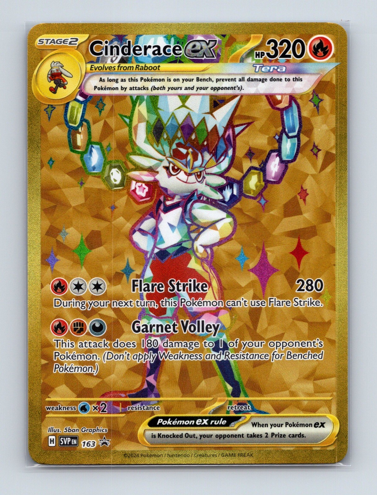 2023 Pokemon TCG Cinderace ex SV: Scarlet & Violet Promo Cards 163 Holo Promo NM