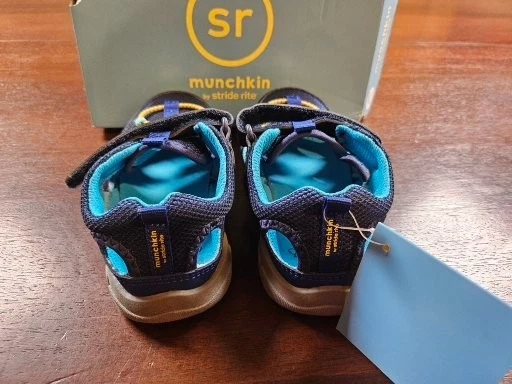 Sandalia Stride Rite Munchkin Shim Azul 10 M MK006400 Nueva en caja Foto 4 de 4