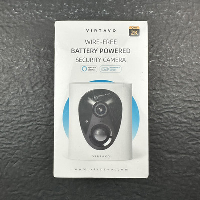 Virtavo Indoor & Outdoor Wire-Free Battery Powered Security Camera New Sealed