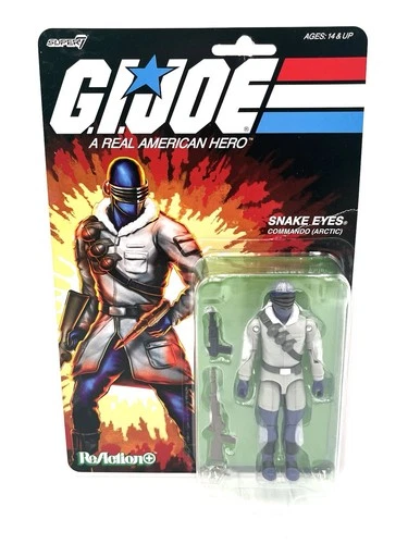 Reaction Super7 G.I.Joe Snake Eyes Arctic O-Ring Boxed 3.75"