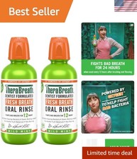 Fresh Breath Mouthwash, Mild Mint Flavor, Alcohol-Free, 16 Fl Oz 2-Pack