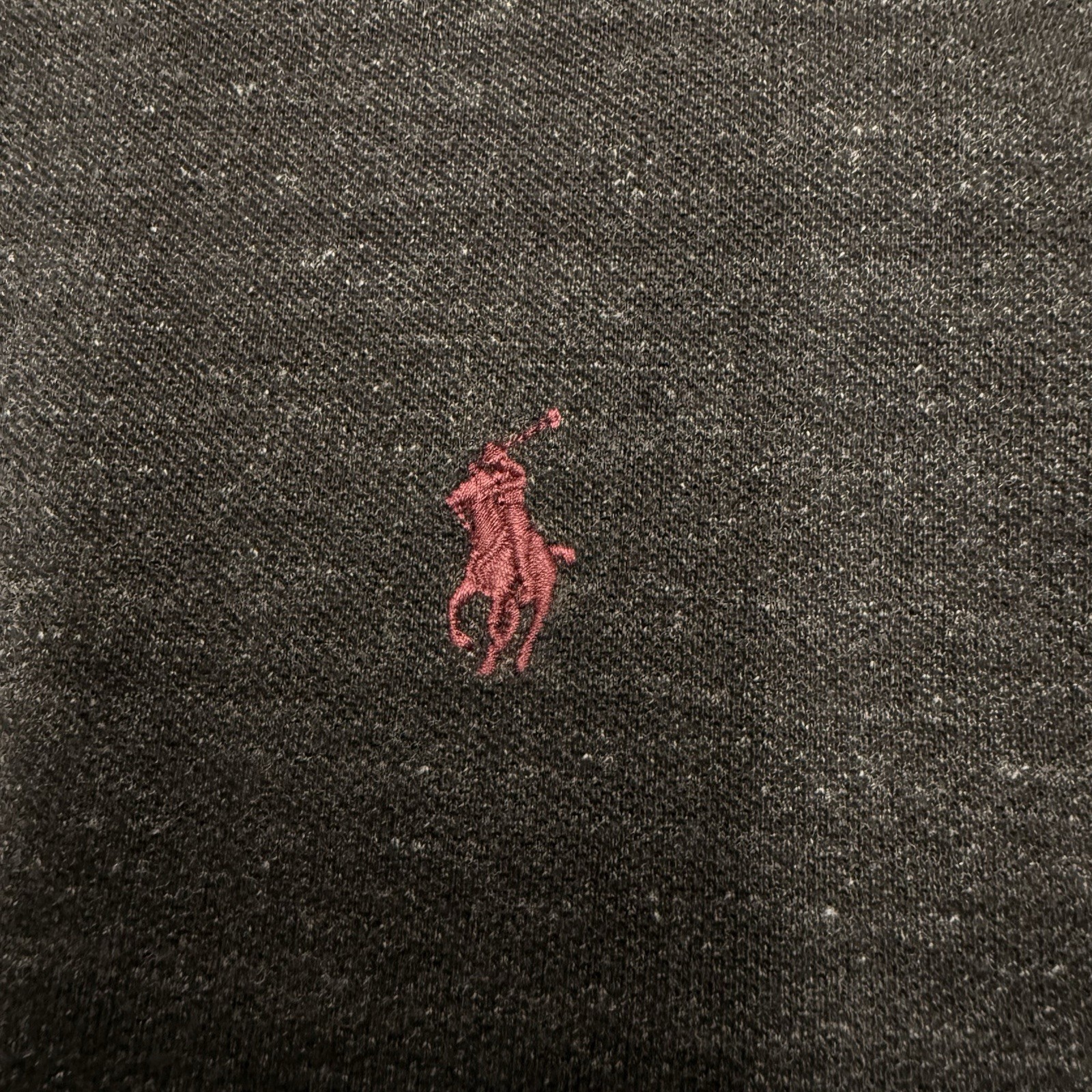 Ralph Lauren Polo Long Sleeve Mens Tall 2XLT Dark Gray Red Pony Cotton Golf thumbnail 4