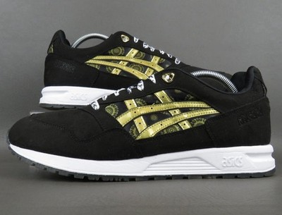 Asics Shoes Rare Gel Saga Samurai Black Gold Fusion Tiger Mens Size 11
