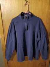 Polo Ralph Lauren Estate Rib 1/4 Zip Pullover Long Sleeve Mens Navy 2XLT