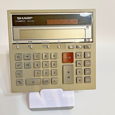 Sharp 12-Digit Desktop Calculator QS-2130 Compet Twin Power Dual Solar & Battery