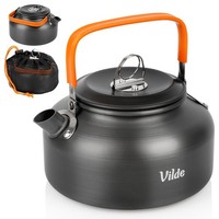 Reisewasserkocher Camping Wasserkessel Outdoor Teekessel Kessel 700Ml Aluminium