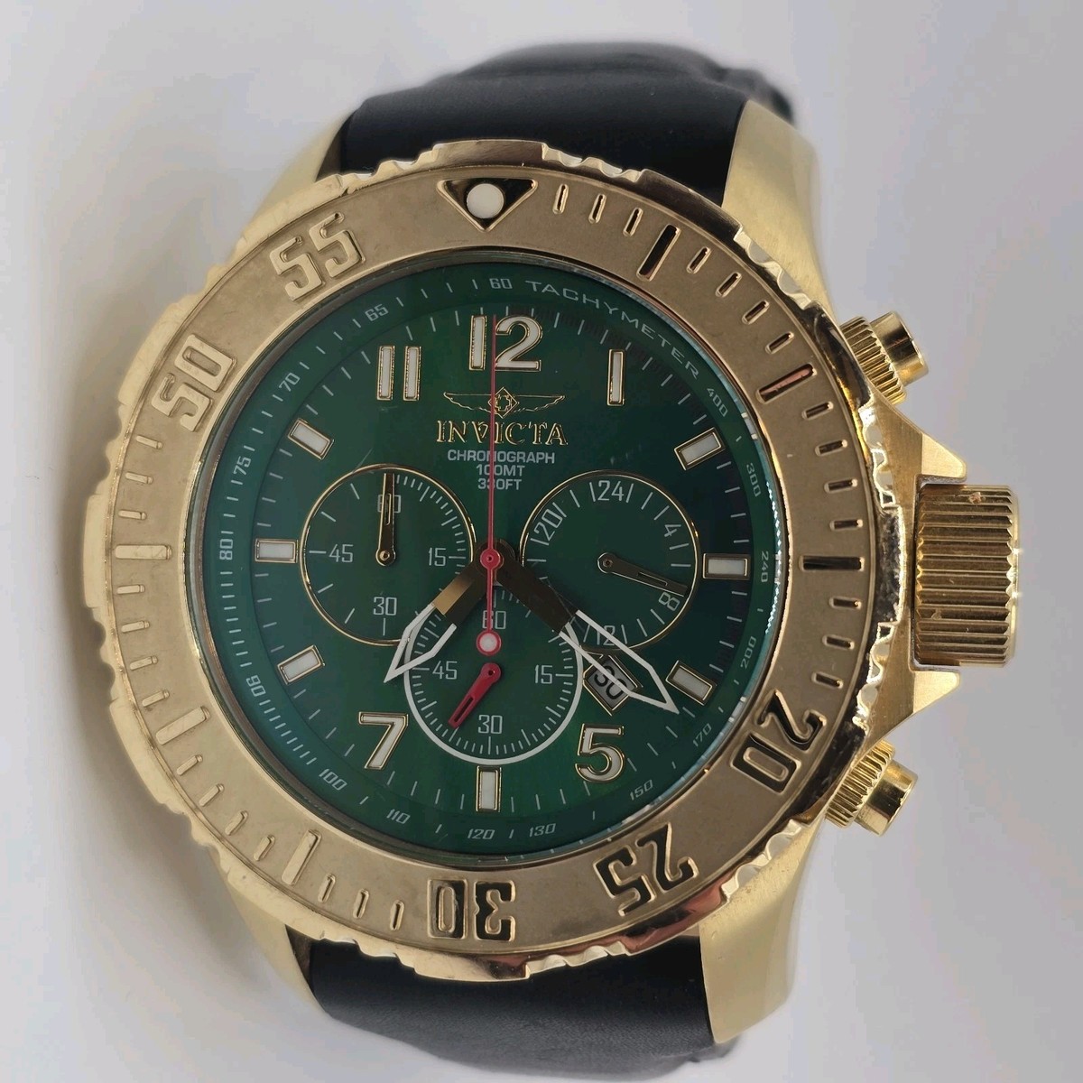 Invicta II Collection Men's Chronograph Watch 49mm 5651 Green Gold