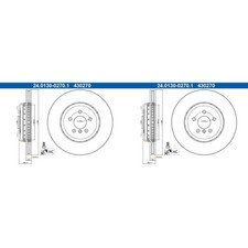 2x ATE 348mm BREMSSCHEIBEN VORNE passend f�r BMW 2 3 4 5 6 7 X3 X4 X5 X6 | 24.01