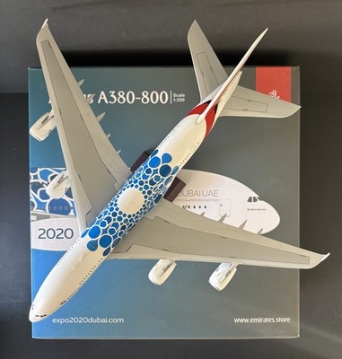 GeminiJets 1:200 Emirates Airbus A380-800 Blue Expo 2020 A6-EOT