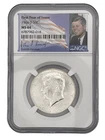 1964-D Kennedy Half Dollar NGC MS64 American Flag Label w/ Signature