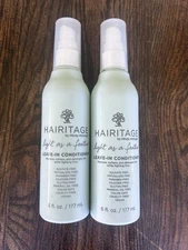 Hairitage Light as a Feather Leave-in Conditioner Spray Leave-In Treatment x 2!