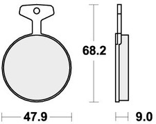 SBS Bremsbeläge vorne für Yamaha TX 500 A, B 1974 - 1977