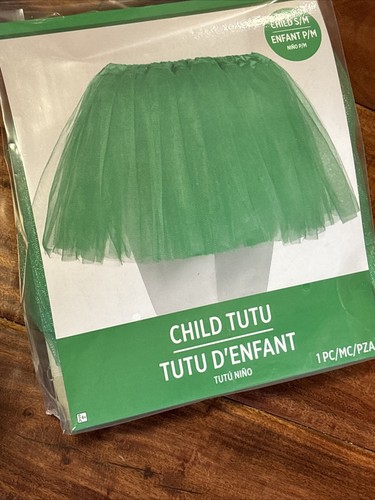 New Amscan Girl's Vibrant Green Costume Green Tutu size S-M Fits up to size 10 - Picture 3 of 5