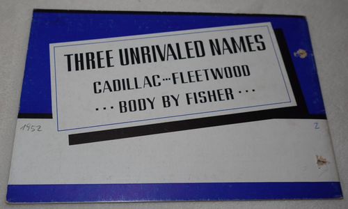 Cadillac Body by Fisher 1952 Vintage Original General Motors Sales Booklet - Picture 10 of 12