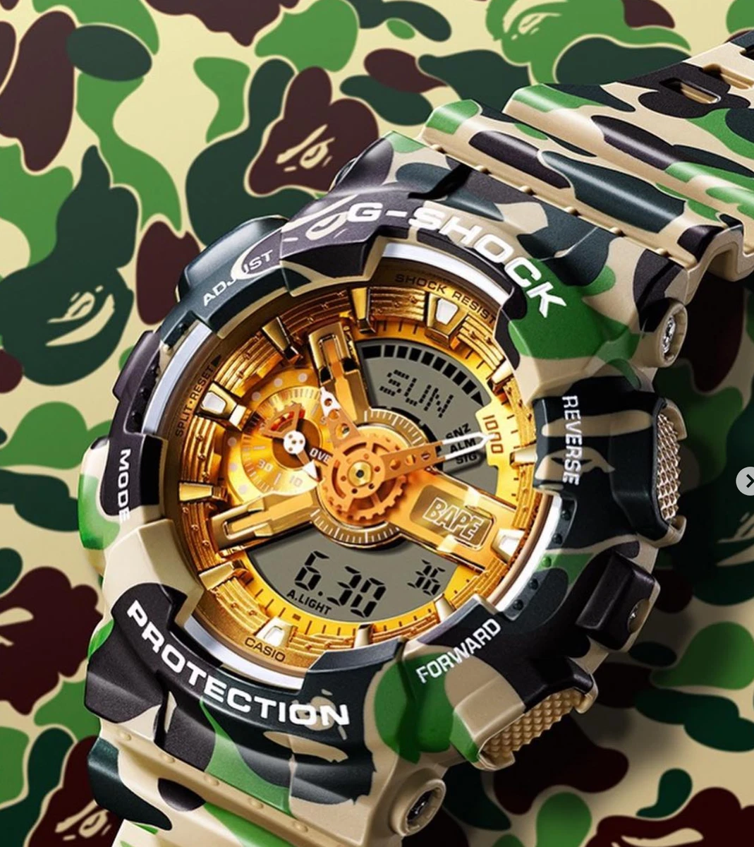 CASIO A BATHING APE × G-SHOCK XXV 25th Anniversary BAPE Milo GA-110 Used