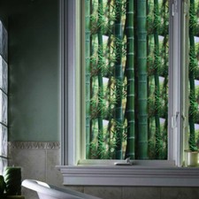 3D Bamboo Privacy Static Cling Stickers Frosted Glass Window Films No Glue Adorn