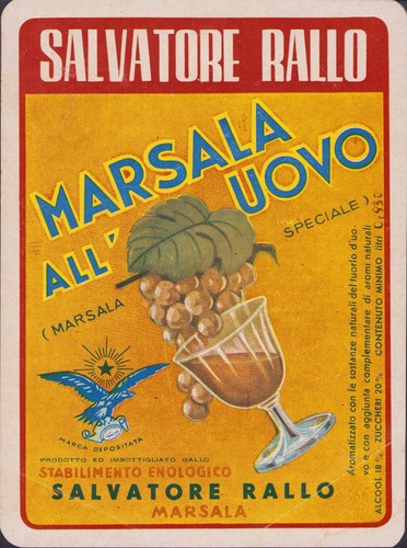 SALVATORE RALLO / MARSALA Label MARSALA AL'OVO