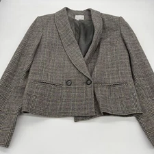 Tailored by Handmacher Wool Cropped Blazer Women’s size 10 Vintage Tweed