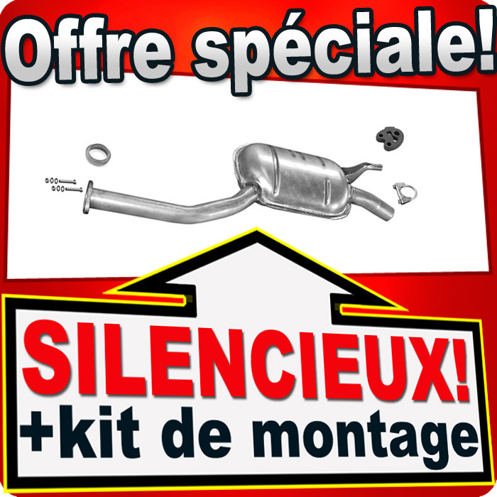Échappement pour Mercedes 190 W201 essence motorisation 1.8 à 2.3 de 1982 à 1993
