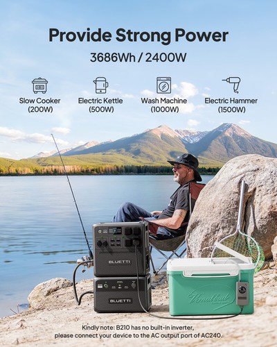 BLUETTI B210 2150Wh Expansion Battery Solar Generator for Power Station AC240 RV - Picture 3 of 9