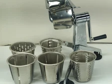 Saladmaster Food Processor Hand Crank Shredder Chopper Slicer 5 Cones Included
