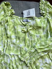 Faithfull the brand lime green NWT mini dress size 2, xs