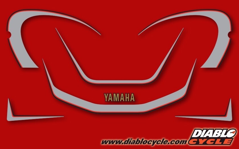 1982 Yamaha XJ550 Seca Complete PIN STRIPING DECALS SET - RED | eBay