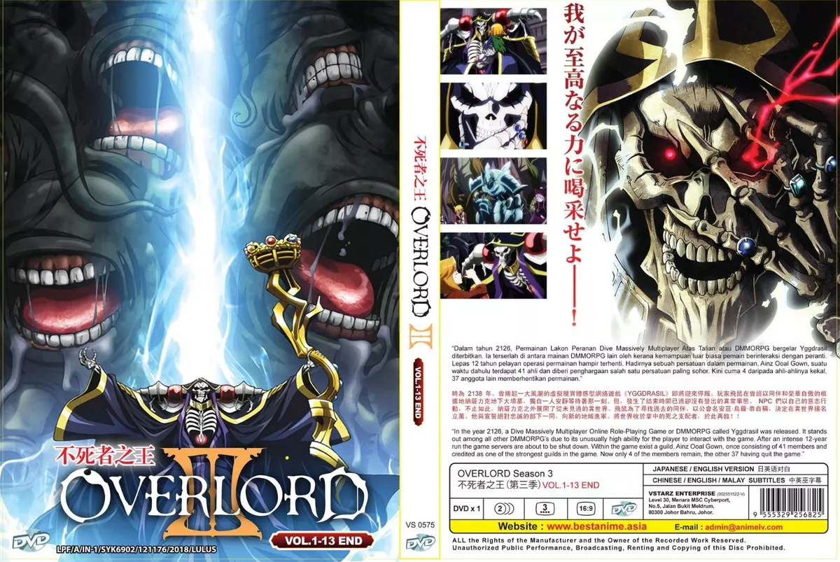 Overlord: Season 3 (Chapter 1 - 13 End) ~ English Version ~All Region~  Brand New