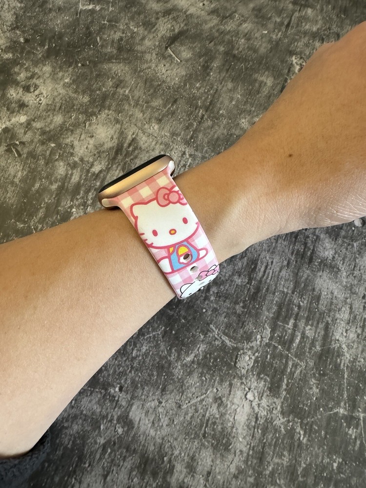 Hello Kitty Apple Watch Compatible band fits 38/40/41 mm 5.9”-7.5”