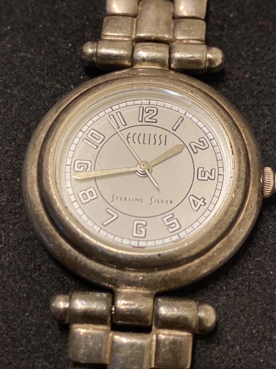 Vintage Ecclissi Sterling Silver 925 27.5mm Women's ￼Watch