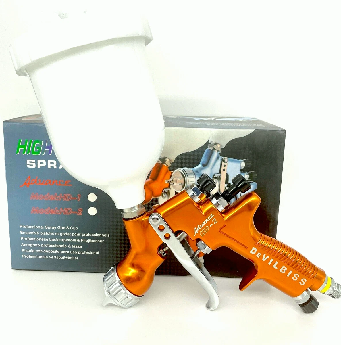 DeVILBISS HD 2 HVLP Spray Gun Gravity Feed Paint Gun For All Auto