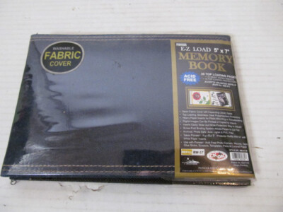 Pioneer E-Z Load 5'' x 7'' Memory Book 20 Top Loading Pages, Blue Denim Cover