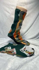 POKER CARD FLEECE SOCKS close out sale 11" sole see conversion photo unisex