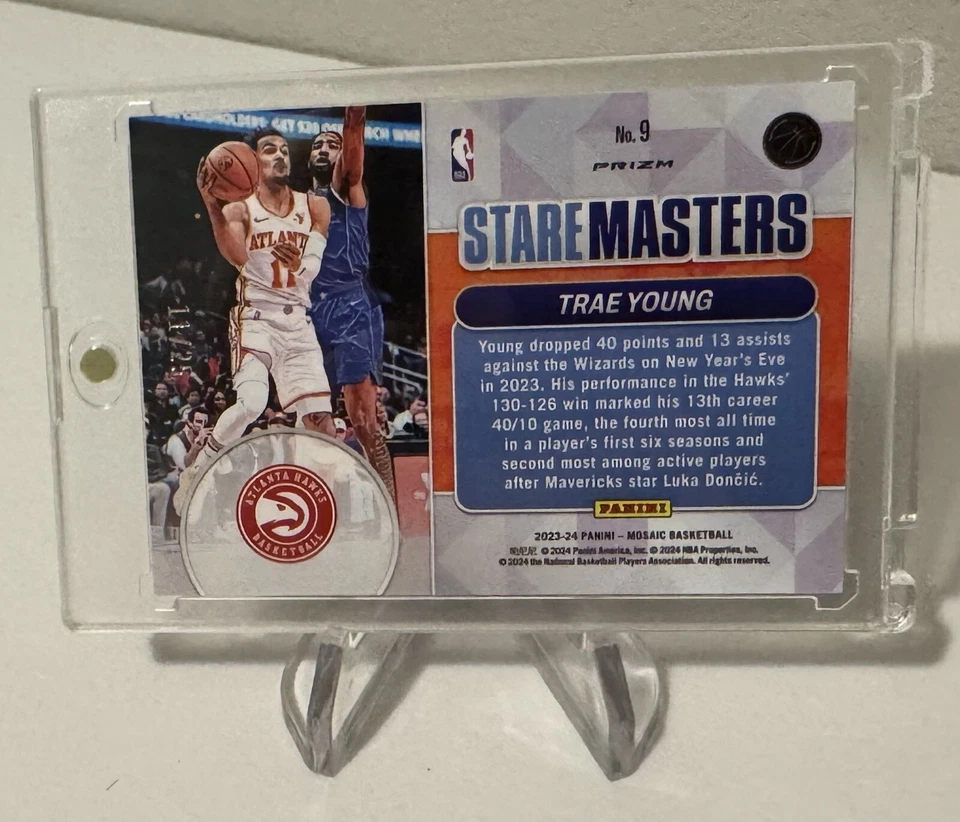 Trae Young Stare Masters White Mosaic 2023/2024 11/25 Jersey Number Match - Image 2 of 2