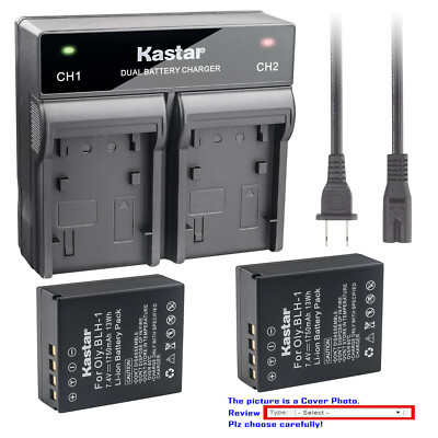 Kastar Fully Decoded Battery AC Rapid Charger for BLH-1 Olympus OM-D E-M1X EM1X