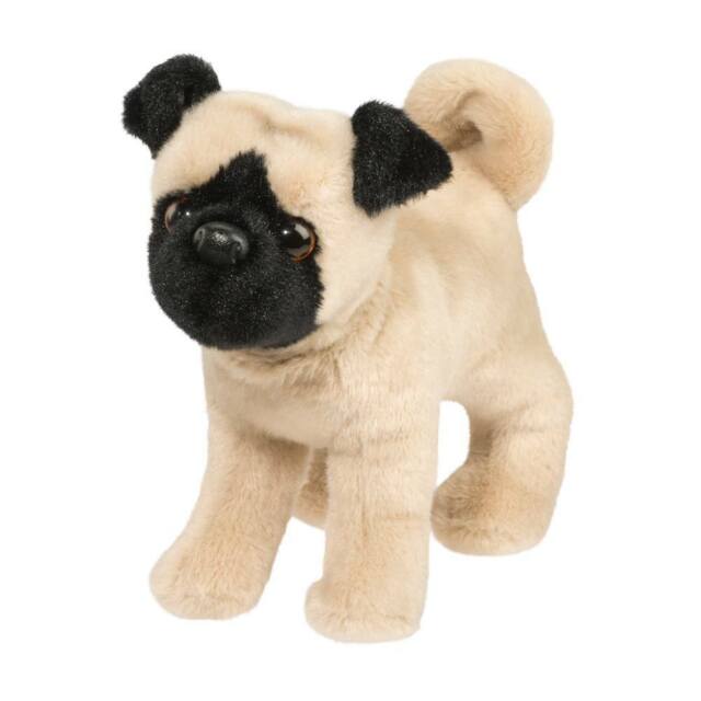 New DOUGLAS CUDDLE TOY Stuffed Plush PUG TAN BLACK PUPPY DOG Soft Animal 8