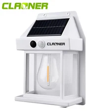 LED Solar Light Outdoor Dusk to Dawn PIR Motion Sensor Wall Sconce Security Lamp