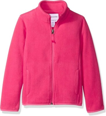 Amazon Essentials Jacke Mantel Mädchen Kinder 6-7 Jahre Polarfleece warm durchgehender Reißverschluss
