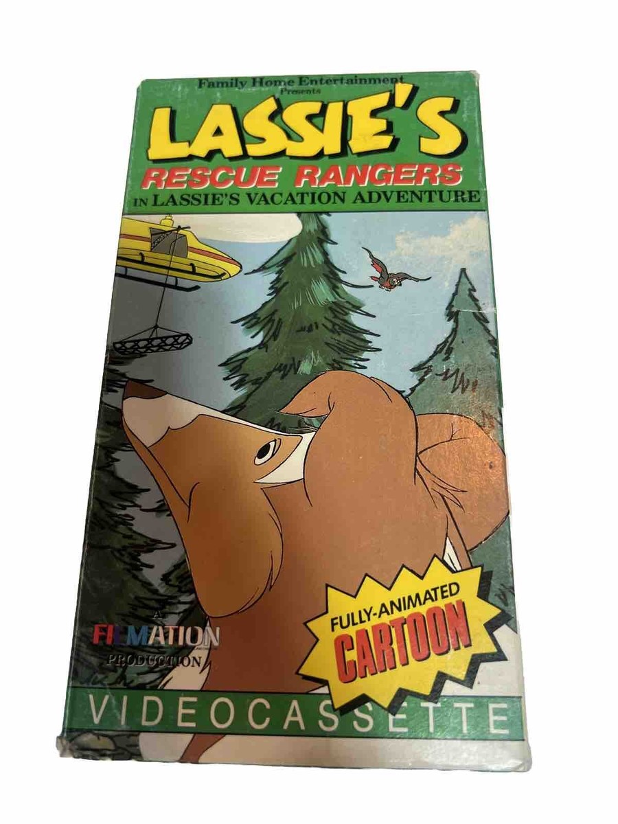 VHS Videocassette Lassie's Rescue Rangers” Filmation Cartoon Super