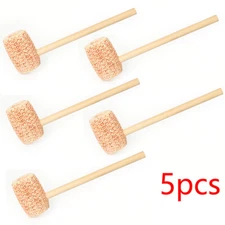 MUXIANG 5pc Corncob Tobacco Pipe Straight Bamboo Stem Bit Corn Cob Beginner Pipe