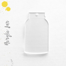 Clear MASON JAR Acrylic keychain blanks shapes 3" Dim 25-50 Pack Opt. key Ring