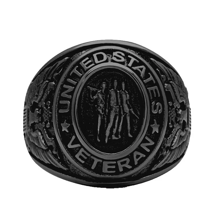 Anillos militar de acero inoxidable para hombre 9 Anillo