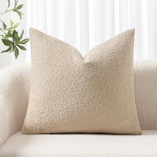 Pack of 1 Decorative Throw Pillow Cover Pillowcase Textured 12" x 20" Khaki - 第 1/7 張圖片