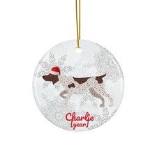 German Shorthaired Pointer Christmas Ornament GSP Gift Mom Dad Tree Decoration