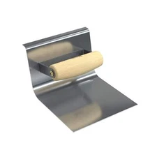 EPOXY BASE TOOL - SS 6" x 6" - 1" RAD 4" LIP WD HDL