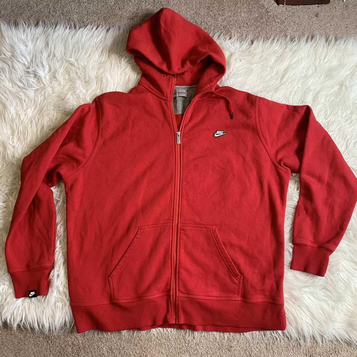 Red nike hoodie 3xl sale